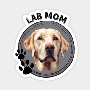 Lab Labrador Retriever Dog Mom Dog Breed Portrait Magnet