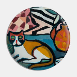 Cat Still Life in Style of Henri Matisse Pin