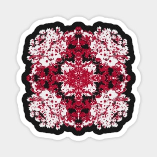 Red Floral Design by Avril Thomas Magnet