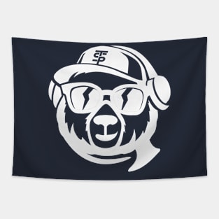 The Sound Podcast Bear (White) Tapestry