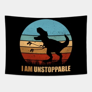 Now I Am Unstoppable - Funny Trex Tapestry