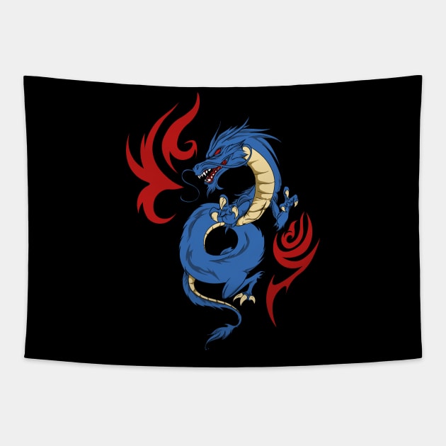 The Blue Dragon Tapestry by Zelphir Store