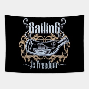 Sailing Is Freedom Tapestry