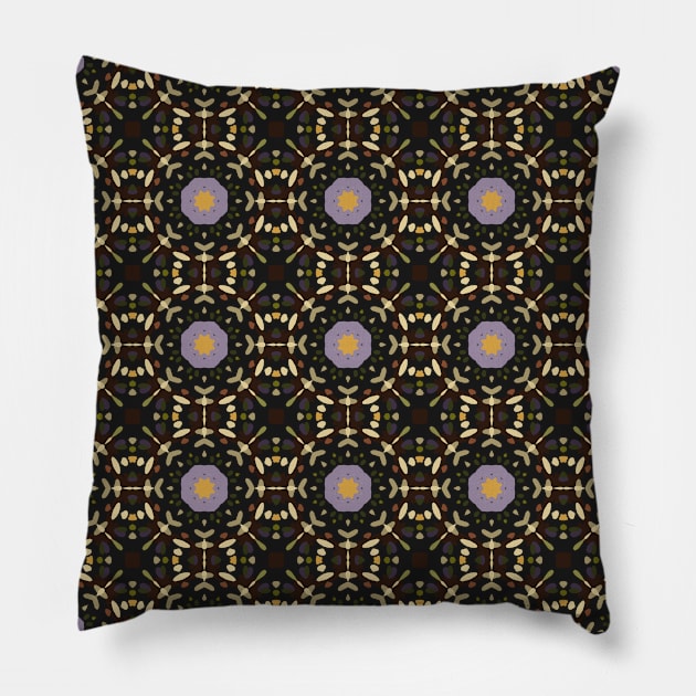 detailed floral tiles Pillow by Pacesyte