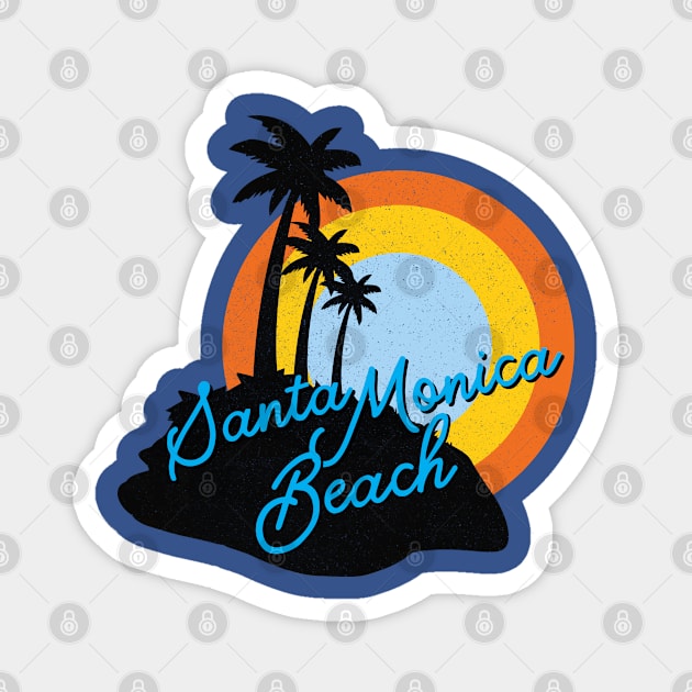 Santa Monica Beach Magnet by Horskarr