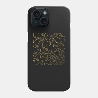 Golden Paleolithic Bear, Horse and others Phone Case