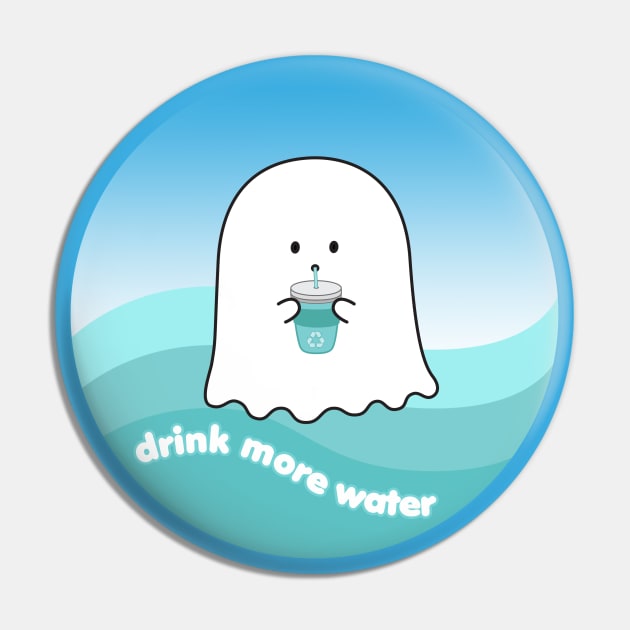 Gordie the Ghost (drink more water) | by queenie's cards Pin by queenie's cards