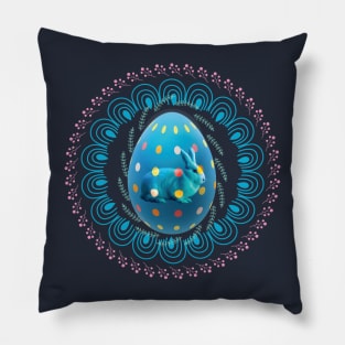 Happy Easter Mandala Pillow