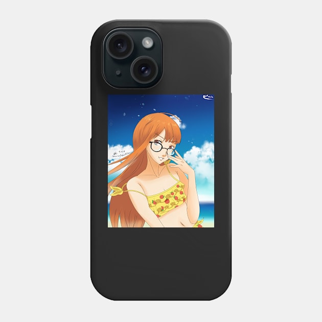 Beach Futaba Phone Case by Sephiroth1204