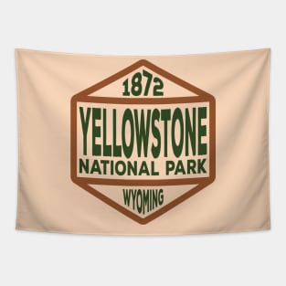 Yellowstone National Park Wyoming badge Tapestry