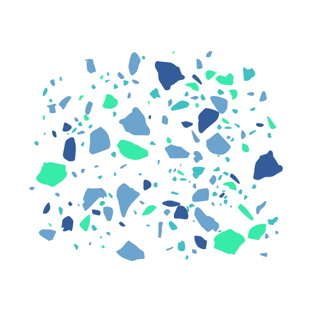 Terrazzo Party 2020 Blue Green by ninoladesign