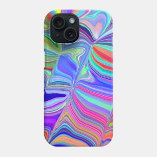 Swirling Rainbow Liquid Marble Abstract Phone Case