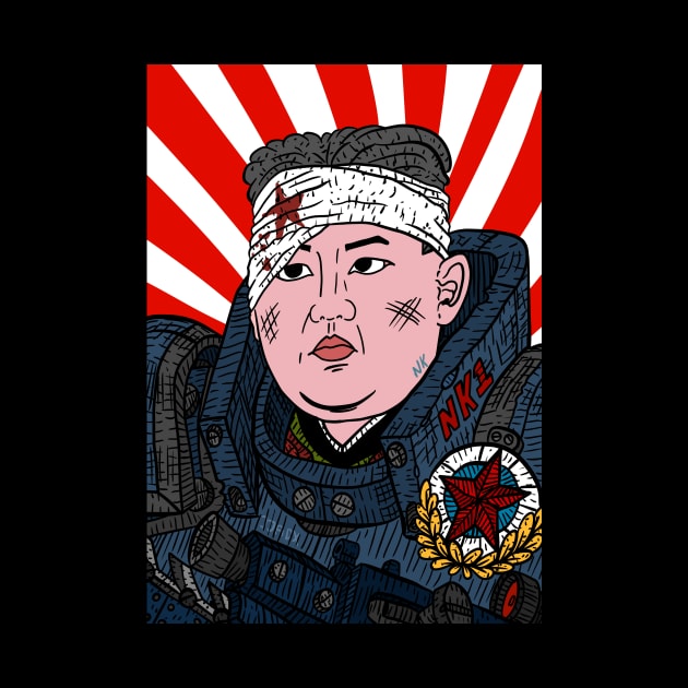 space marine kim young un. funny north korean art. by JJadx