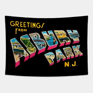 Greetings from Asbury Park New Jersey Tapestry