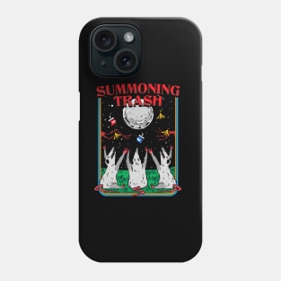 Three Opossums howling at the moon Summoning Trash funny Possum retro artwork Phone Case