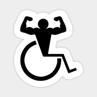 Wheelchair Bodybuilder Logo Magnet