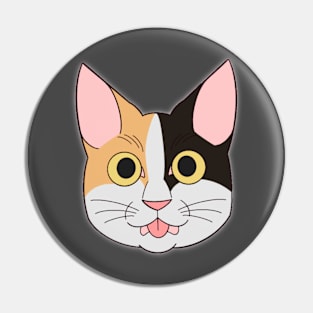 Calico Cat Blep Pin