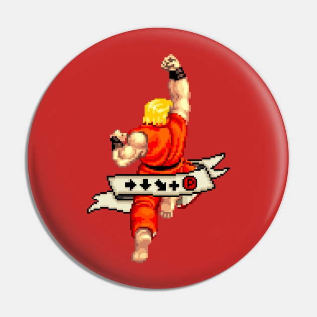 Forward, down, down-forward + punch - Ken Pin by d4n13ldesigns