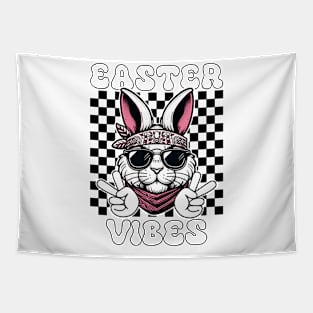 Easter Vibes OK Peace Sign Easter Bunny Vibes Tapestry