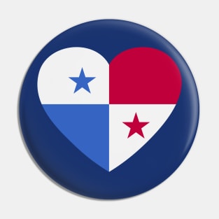 I Love Panama // Heart-Shaped Panamanian Flag Pin