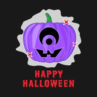 One-eyed Alien Spooky Halloween Pumpkin T-Shirt