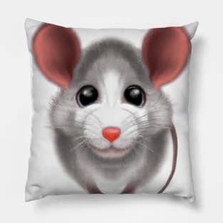 Cute Mouse Drawing Pillow