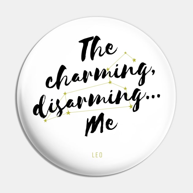 Leo Zodiac Funny Pin by StarSignPrints