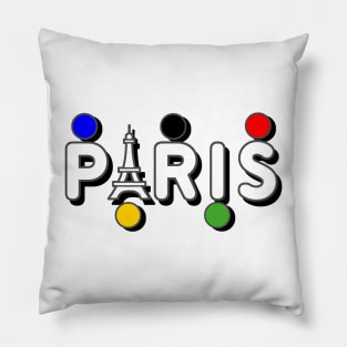 Paris color Olympic Pillow