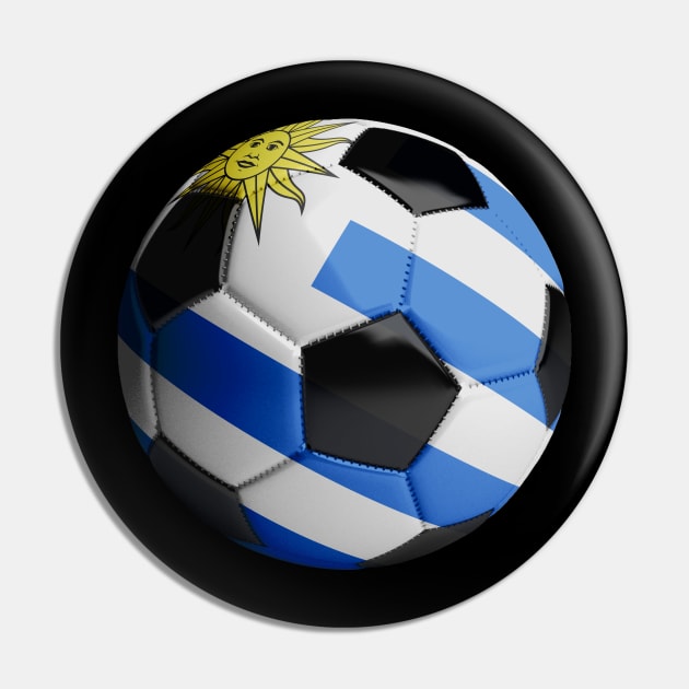 Uruguay Soccer Ball Pin by reapolo