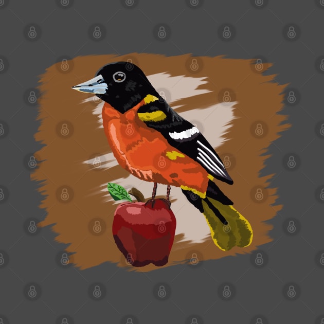 Midwest Oriole over a Earthy Background by BjernRaz