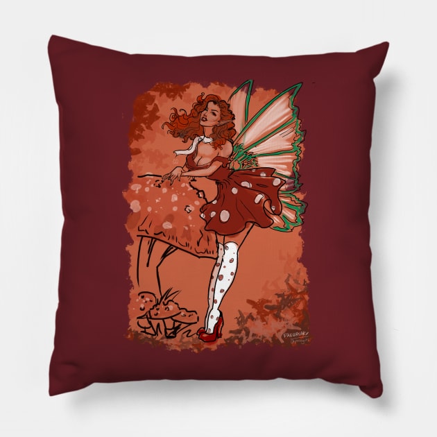 Autumn Fairy Pinup Pillow by GeorgiaGoddard