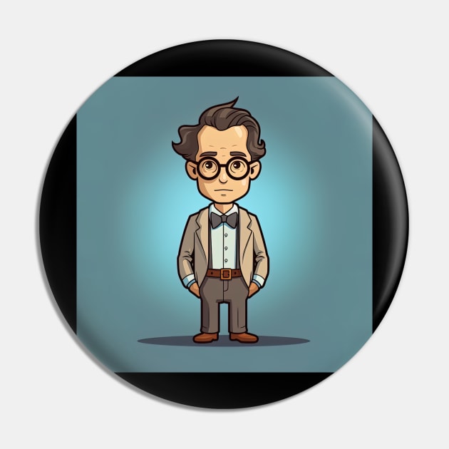 Erwin Schrodinger Pin by ComicsFactory