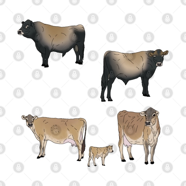 Jersey Cows Pattern Transparent by TrapperWeasel