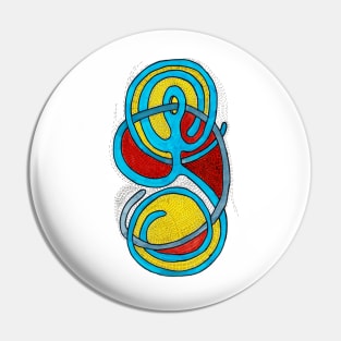 entangled abstract figure Pin