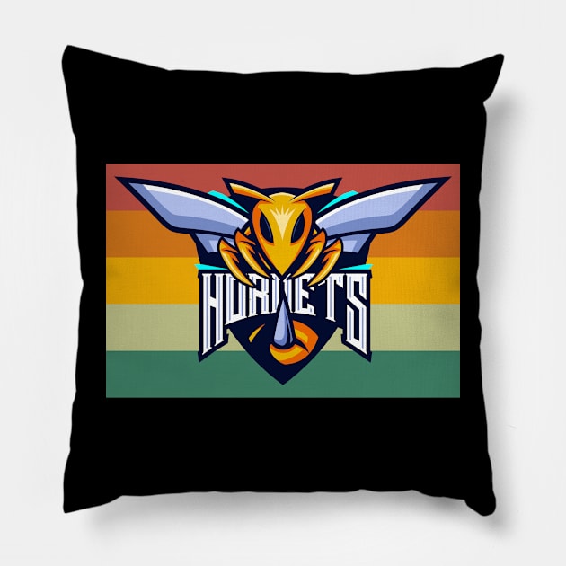 Vintage Animal Retro Hornet 13 Pillow by rosenbaumquinton52