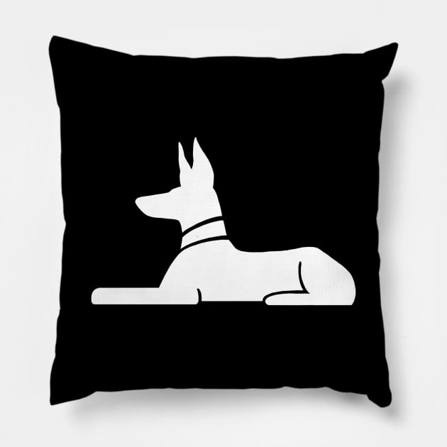 Pharaoh Hound Egyptian Dog Pillow by Coffee Squirrel