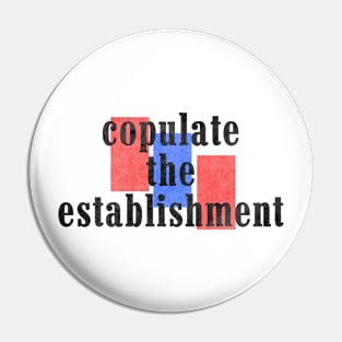 Copulate the establishment vintage f the police vintage Pin