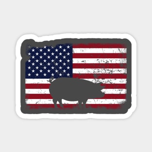 Pig America flag. Magnet