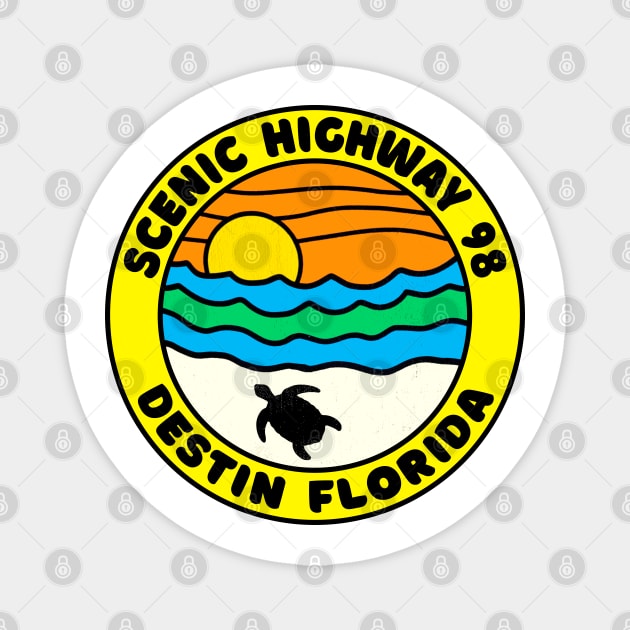 Scenic Highway 98 Destin Beach Florida Palms Panhandle Emerald Coast Magnet by TravelTime