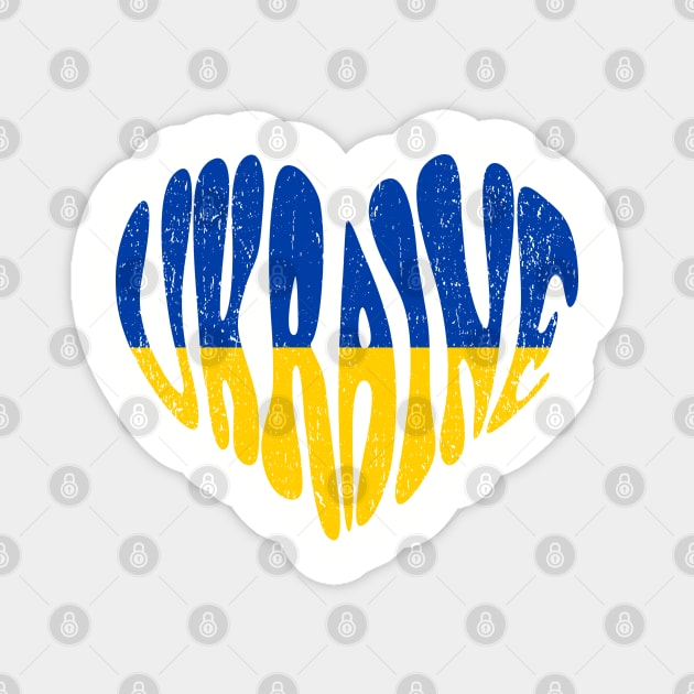 Ukraine Heart Freedom Fighter Activist Magnet by Anticorporati