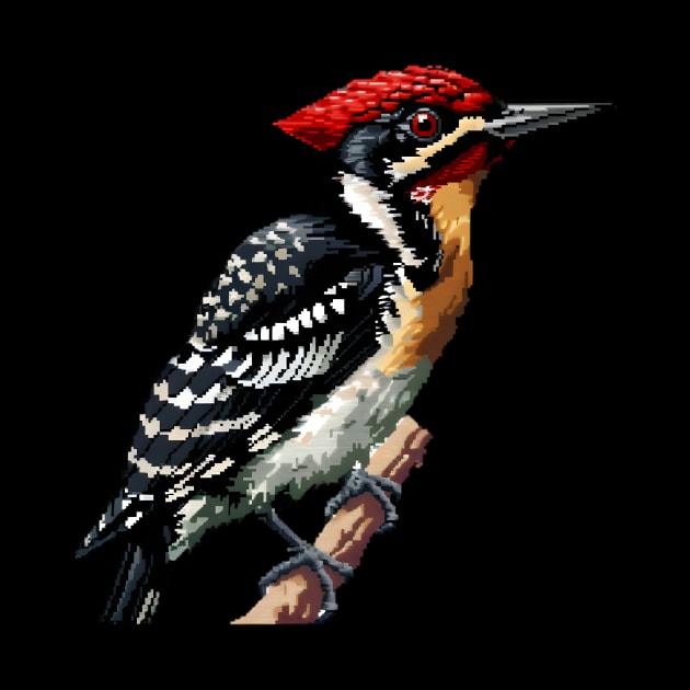 Pixelated Woodpecker Artistry by Animal Sphere