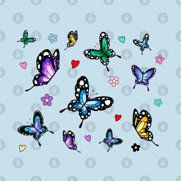 Floral Butterfly Pattern by Lady Lilac