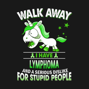 funny lymphoma grumpy unicorn warrior T-Shirt