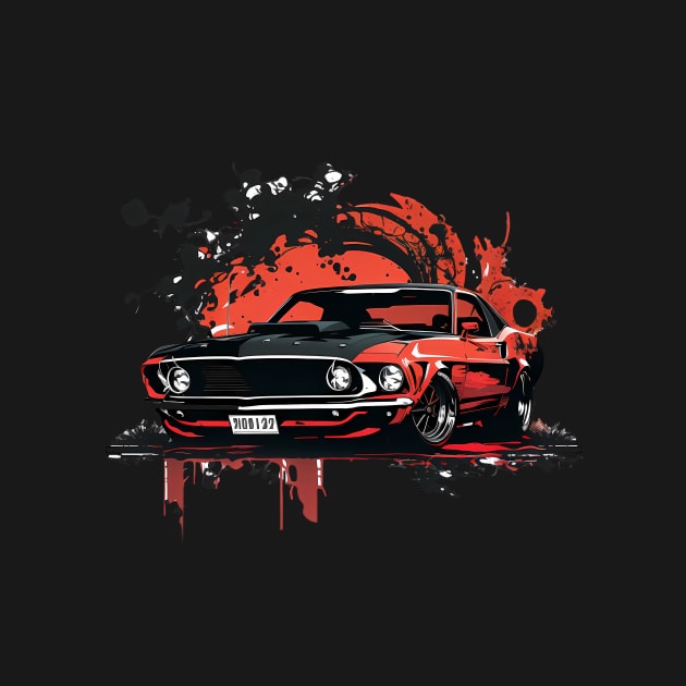 Hell Car mustang Boss 429 T-Shirt by mrsticky