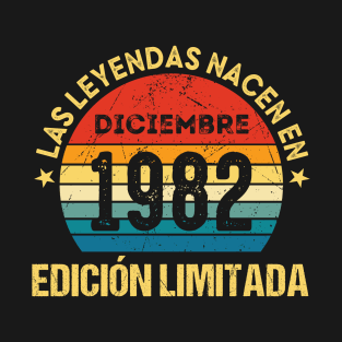 Las Leyendas nacen en diciembre 1982 40 cumpleaños T-Shirt