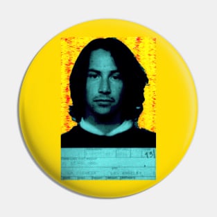 Keanu Reeves Mugshot Pin