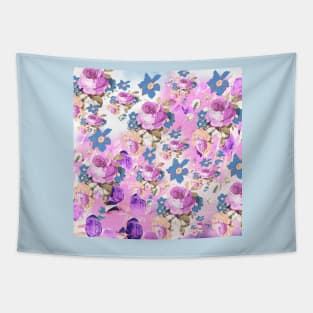 ROSES GIRLY PINK AND PURPLE PATTERN Tapestry