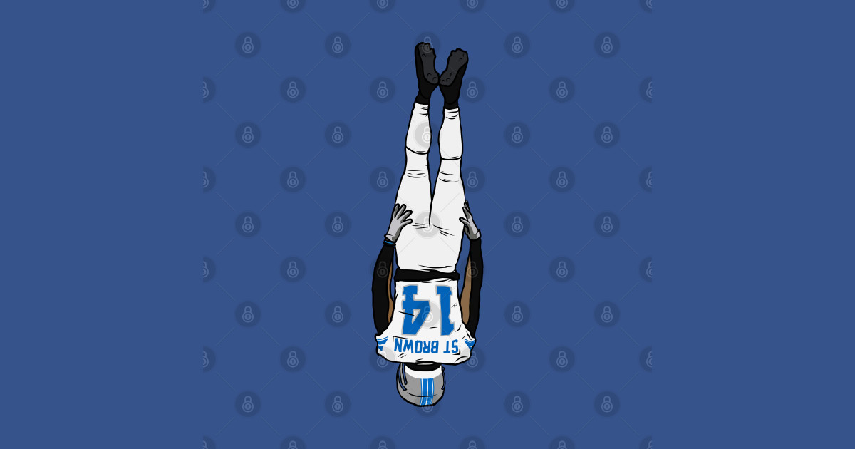 Amon Ra St. Brown Upside Down Celebration - Nfl - T-Shirt | TeePublic