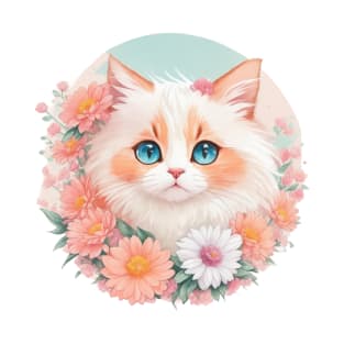 Harmony of Elegance: Ragdoll's Captivating Beauty Awakens T-Shirt