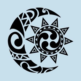 Tribal Moon and Sun Tattoo Edit T-Shirt